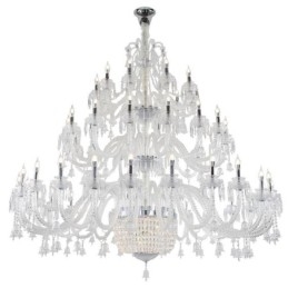 Lampadario in cristallo europeo, plafoniera decorativa con 50 luci
