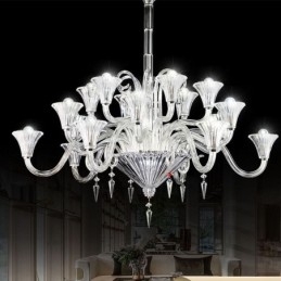 Lampadario europeo in cristallo a 18 luci