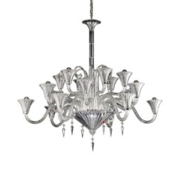 Lampadario europeo in cristallo a 18 luci