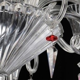 Lampadario europeo in cristallo a 18 luci