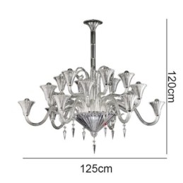 Lampadario europeo in cristallo a 18 luci