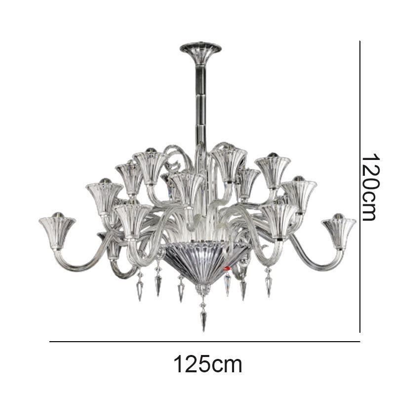 Lampadario europeo in cristallo a 18 luci