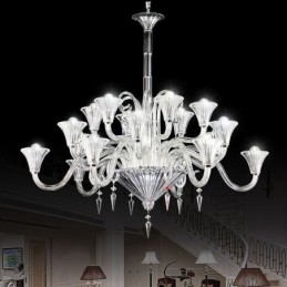 Lampadario europeo in cristallo a 18 luci