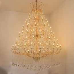 Lampadario in cristallo di lusso da soffitto con 96 luci