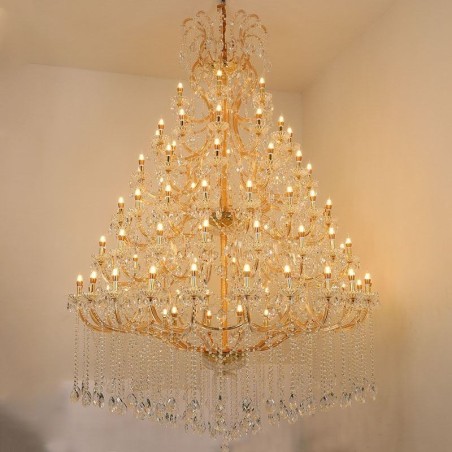 Lampadario in cristallo di lusso da soffitto con 96 luci