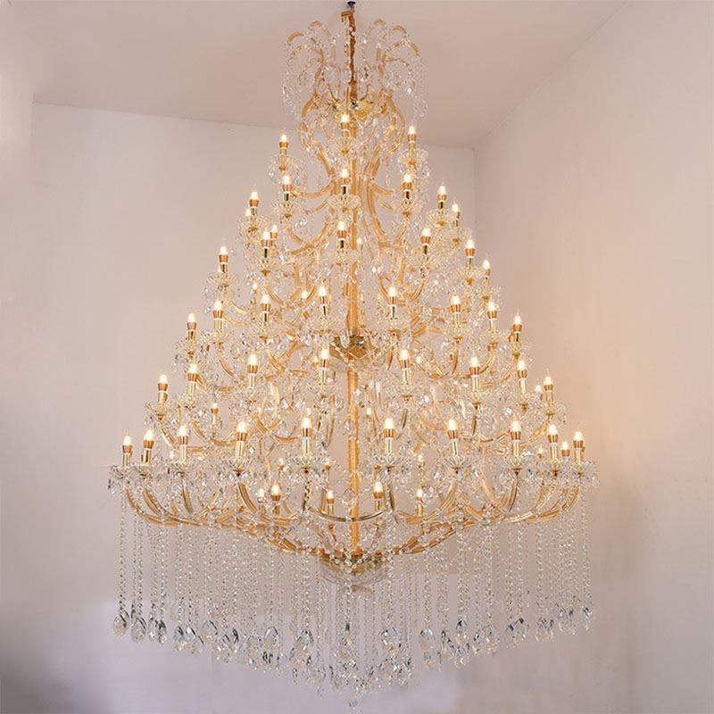 Lampadario in cristallo di lusso da soffitto con 96 luci