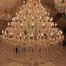 Lampadario in cristallo di lusso da soffitto con 96 luci