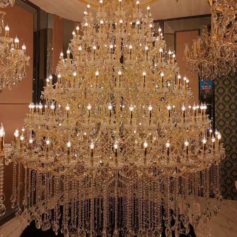 Lampadario in cristallo di lusso da soffitto con 96 luci