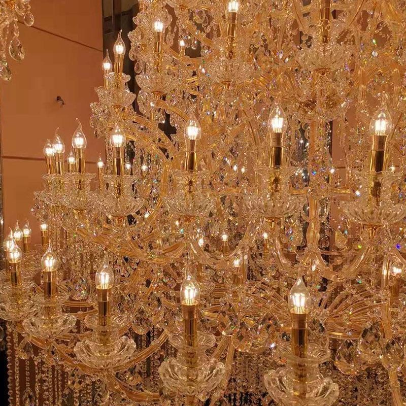 Lampadario in cristallo di lusso da soffitto con 96 luci