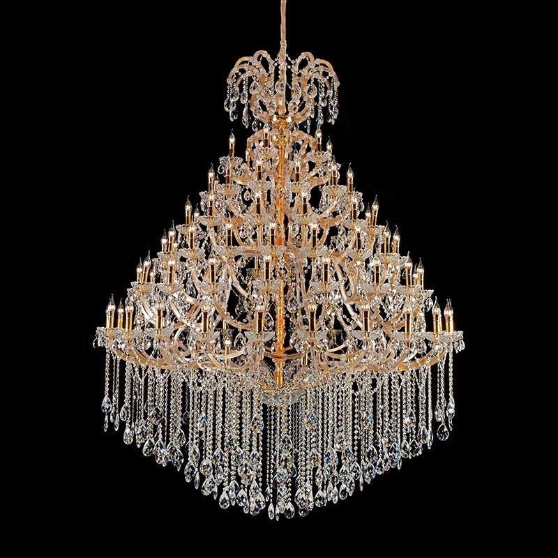 Lampadario in cristallo di lusso da soffitto con 96 luci