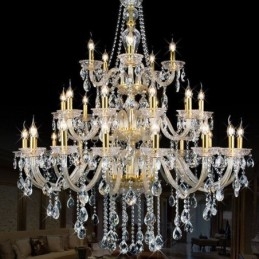 Lampadario di cristallo di lusso a soffitto 32 luci