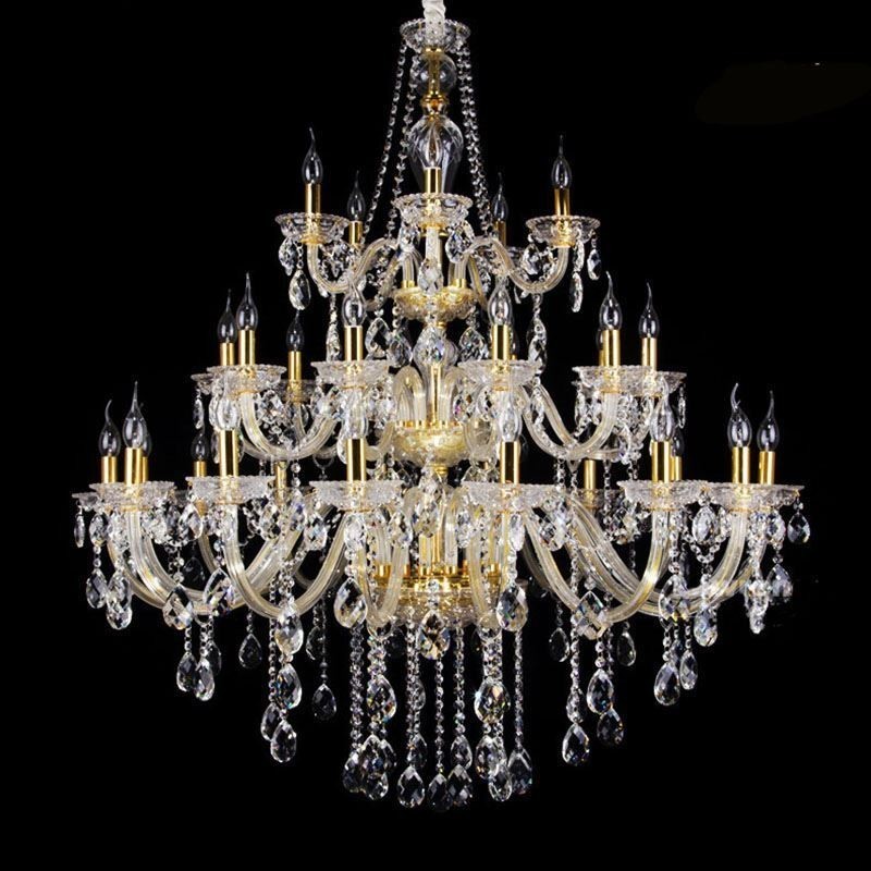 Lampadario di cristallo di lusso a soffitto 32 luci
