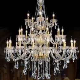 Lampadario di cristallo di lusso a soffitto 32 luci