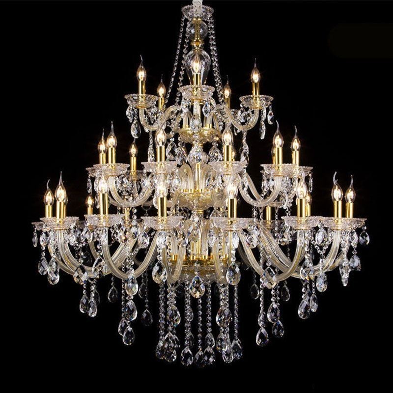 Lampadario di cristallo di lusso a soffitto 32 luci