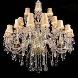 Lampadario di cristallo europeo moderno a 32 luci