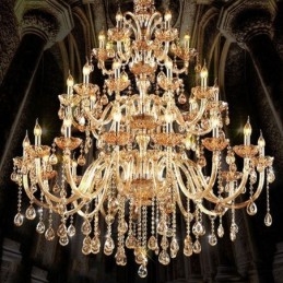 Lampadario da soffitto in cristallo europeo, 30 luci