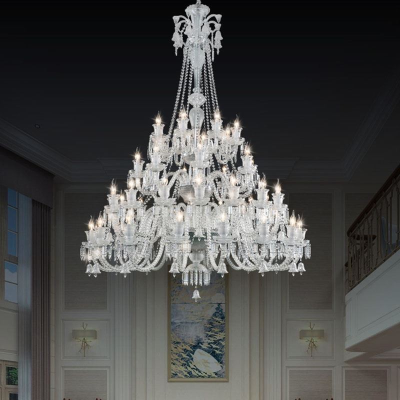 Lampadario europeo in cristallo a 48 luci