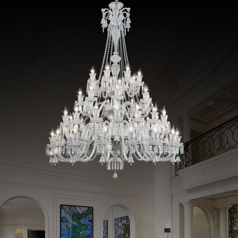 Lampadario europeo in cristallo a 48 luci