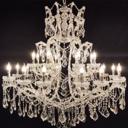 Lampadario europeo in cristallo, plafoniera decorativa 24 luci