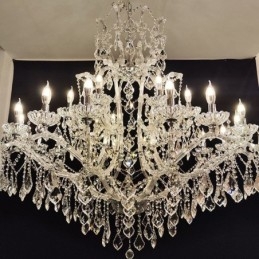 Lampadario europeo in cristallo, plafoniera decorativa 24 luci