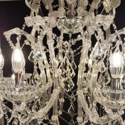 Lampadario europeo in cristallo, plafoniera decorativa 24 luci