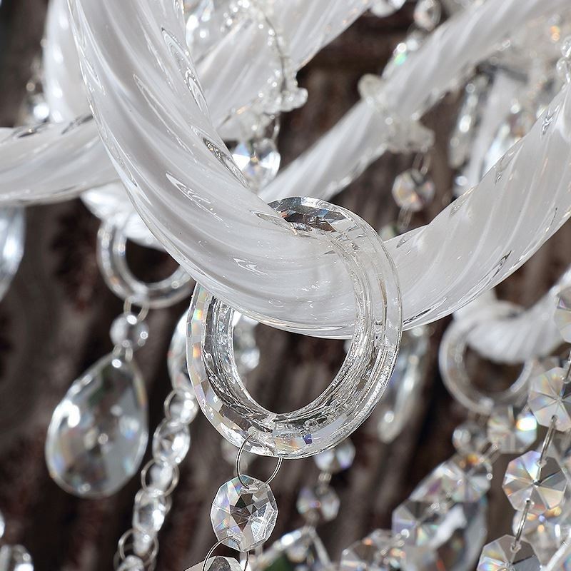 Lampadario in cristallo europeo a 32 luci, lampada da soffitto decorativa di lusso
