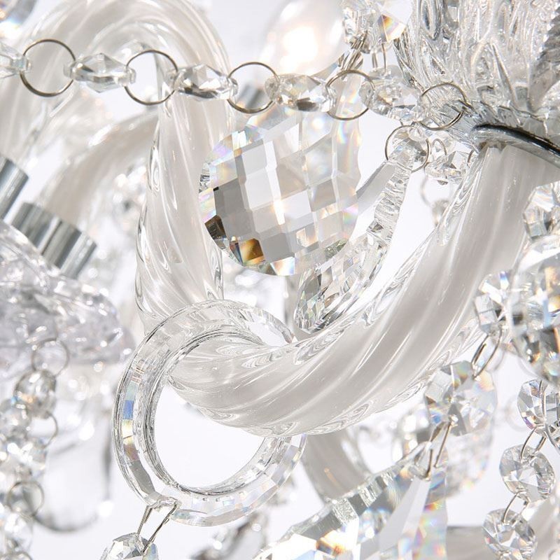 Lampadario in cristallo europeo a 32 luci, lampada da soffitto decorativa di lusso