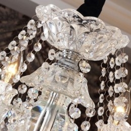 Lampadario in cristallo europeo a 32 luci, lampada da soffitto decorativa di lusso