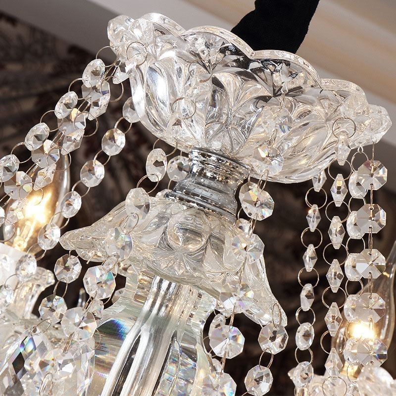 Lampadario in cristallo europeo a 32 luci, lampada da soffitto decorativa di lusso