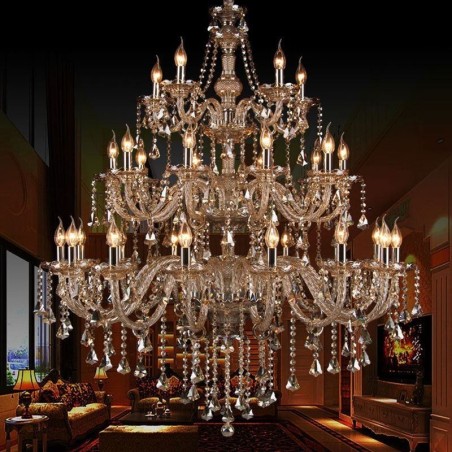 Lampadario a sospensione in cristallo europeo 30 luci