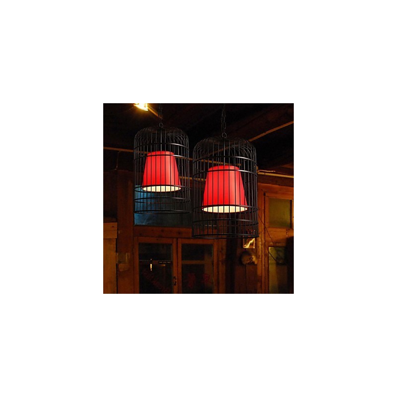 Lampadario a sospensione lanterna retrò classico in metallo 46 cm