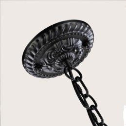 Lampadario rustico in ferro battuto 5 luci E12/E14