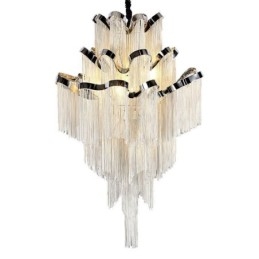 Lampada a sospensione moderna semplice con nappa 8/12/14 luci E12/E14