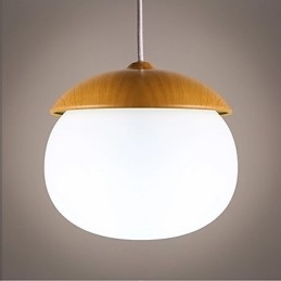 Lampadario a sospensione mini in legno e bambù moderno contemporaneo