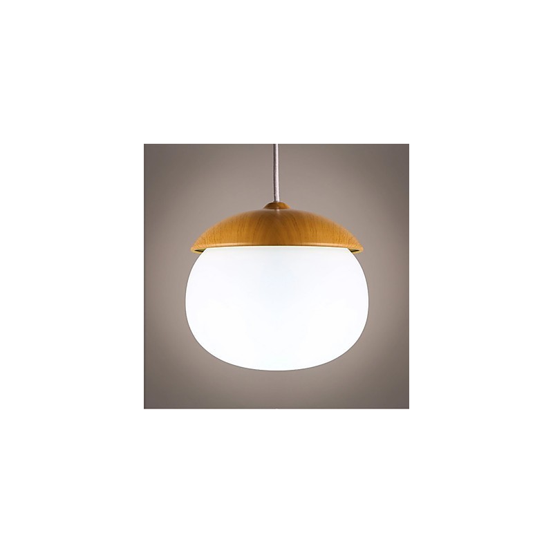 Lampadario a sospensione mini in legno e bambù moderno contemporaneo