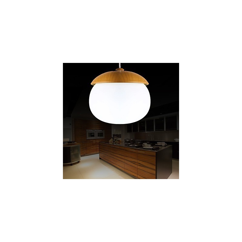 Lampadario a sospensione mini in legno e bambù moderno contemporaneo