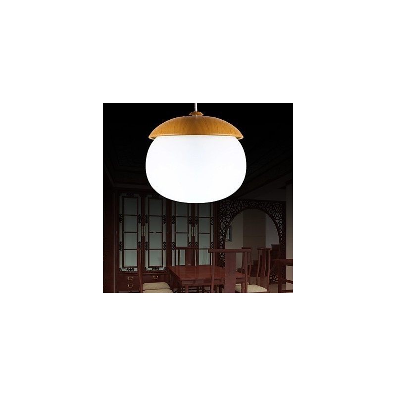 Lampadario a sospensione mini in legno e bambù moderno contemporaneo