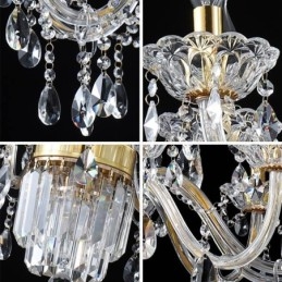 Grande lampadario di cristallo classico europeo