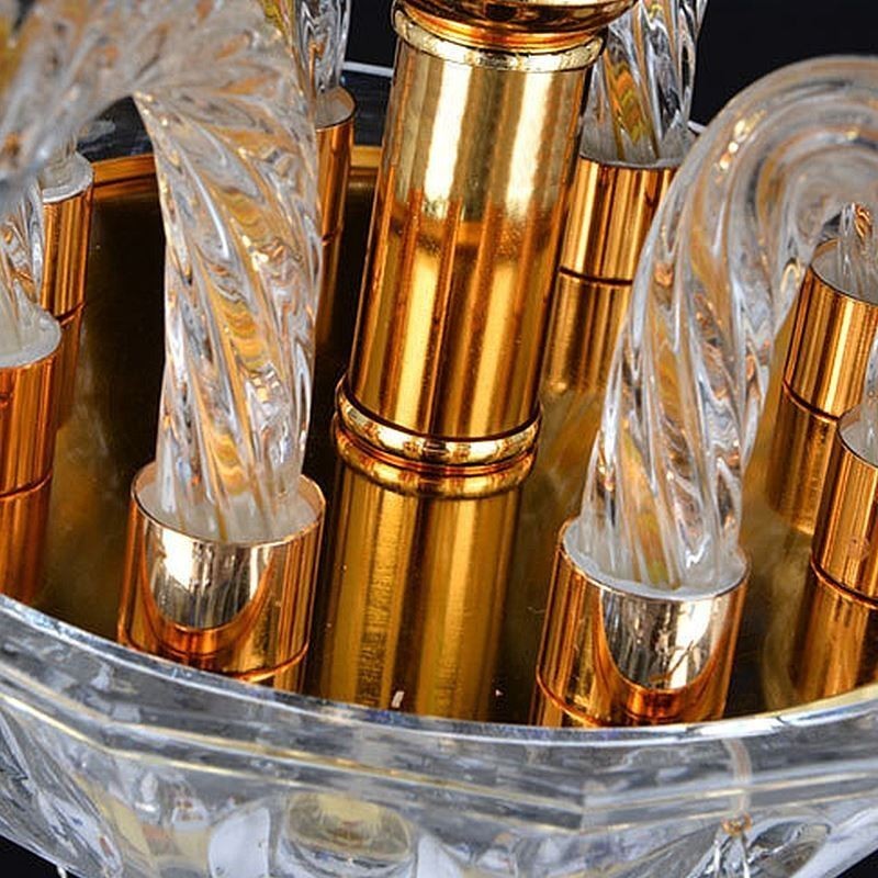 Lampadario a sospensione in cristallo europeo blu