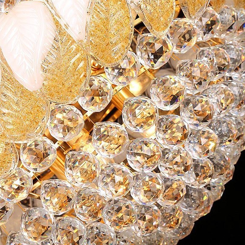 Lampadario in cristallo di lusso oro stile europeo