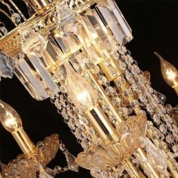 Lampadario in cristallo di lusso oro stile europeo