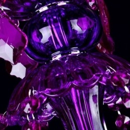 Lampadario europeo in cristallo viola