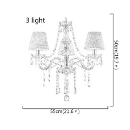 Lampadario classico in cristallo europeo color cognac