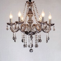 Lampadario di cristallo stile europeo in vetro, 6/8/10/8+4/10+5 luci, attacco E12/E14