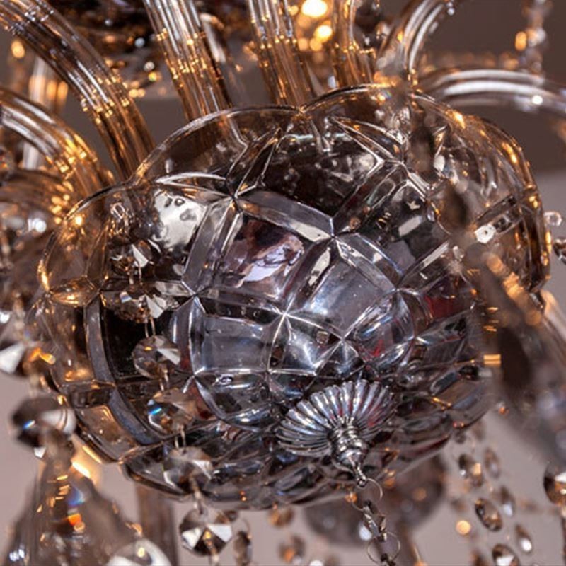 Grande lampadario a sospensione in cristallo stile europeo elegante