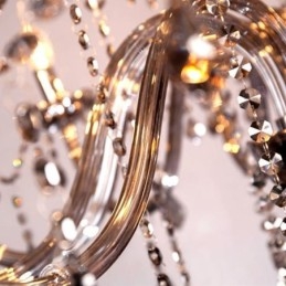 Grande lampadario a sospensione in cristallo stile europeo elegante