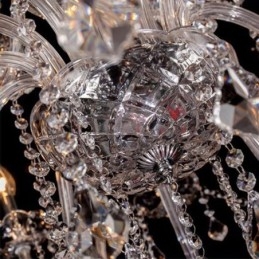 Lampadario a sospensione europeo in cristallo trasparente
