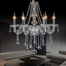 Lampadario di cristallo europeo trasparente
