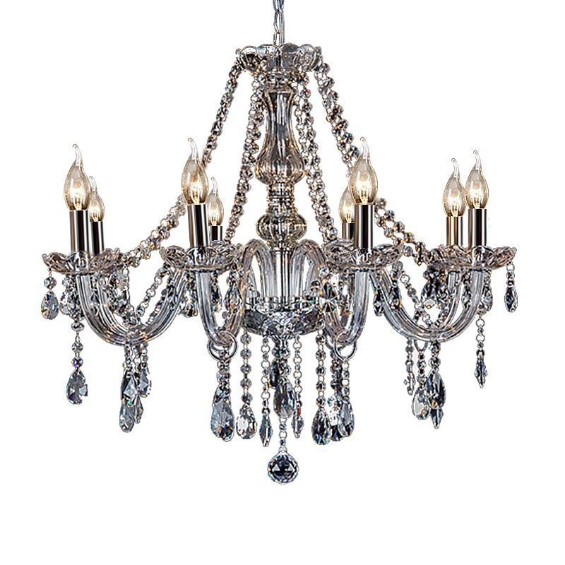 Lampadario di cristallo europeo trasparente