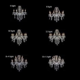 Lampadario di cristallo europeo trasparente